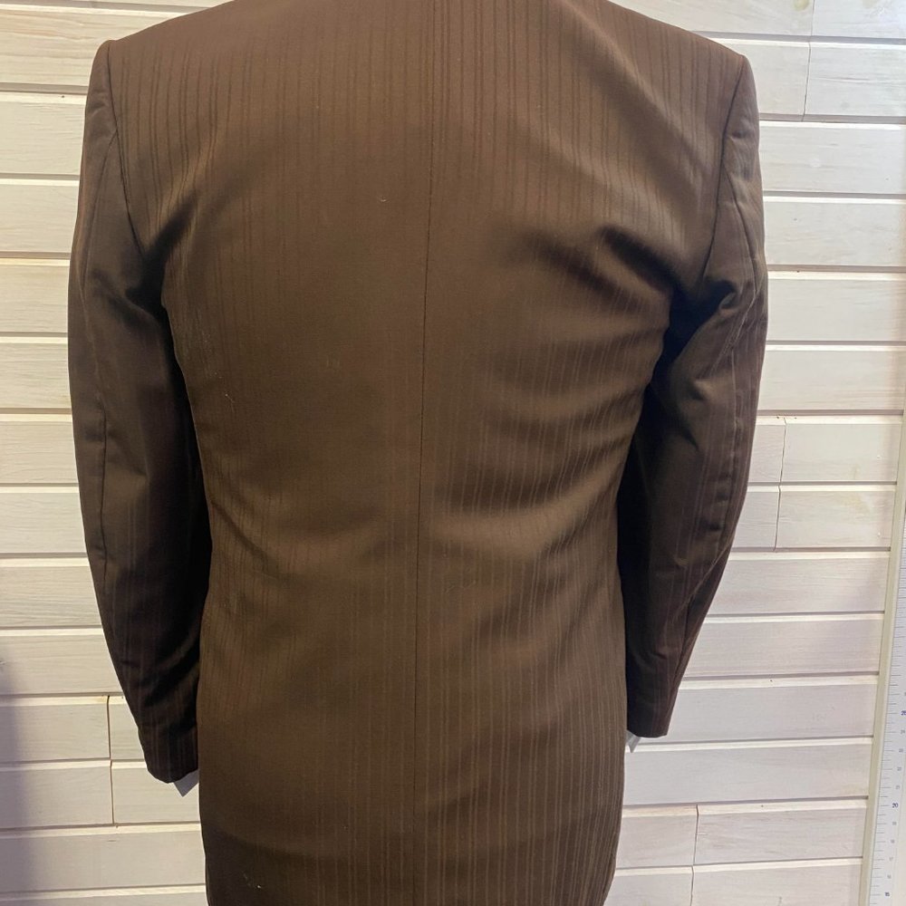 Men's and Boy's Chocolate Brown Business Formal Tuxedo Party Wedding Jacket - Picture 4 of 9